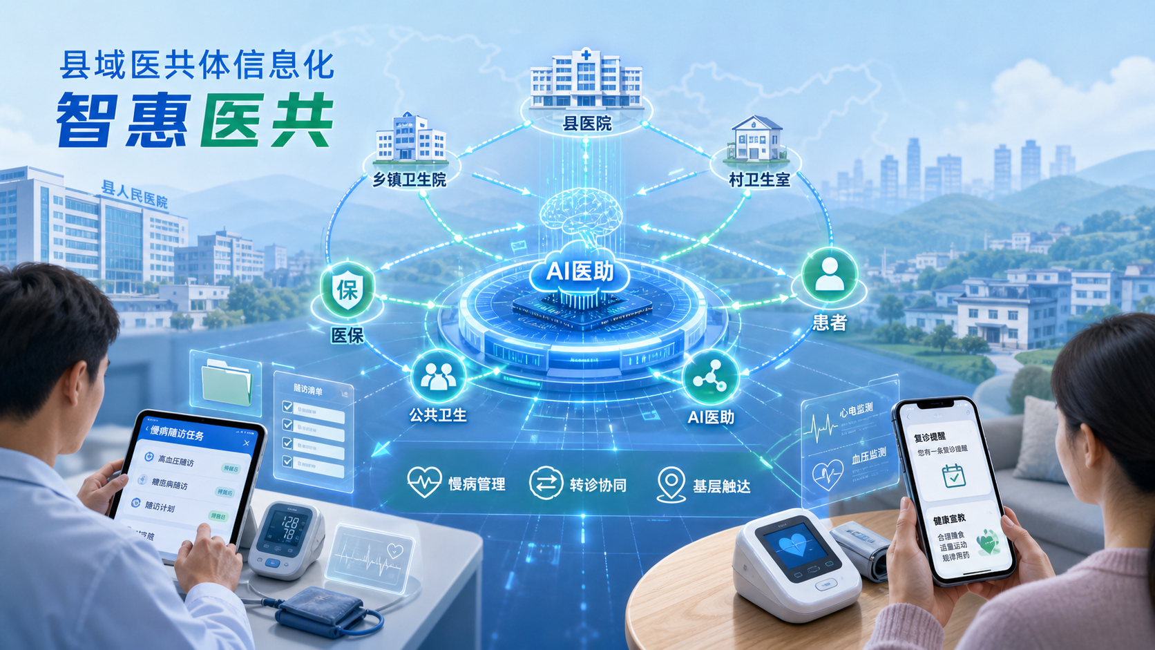县域医共体信息化平台怎么选？从数据互联、慢病随访到 AI 医助的建设指南