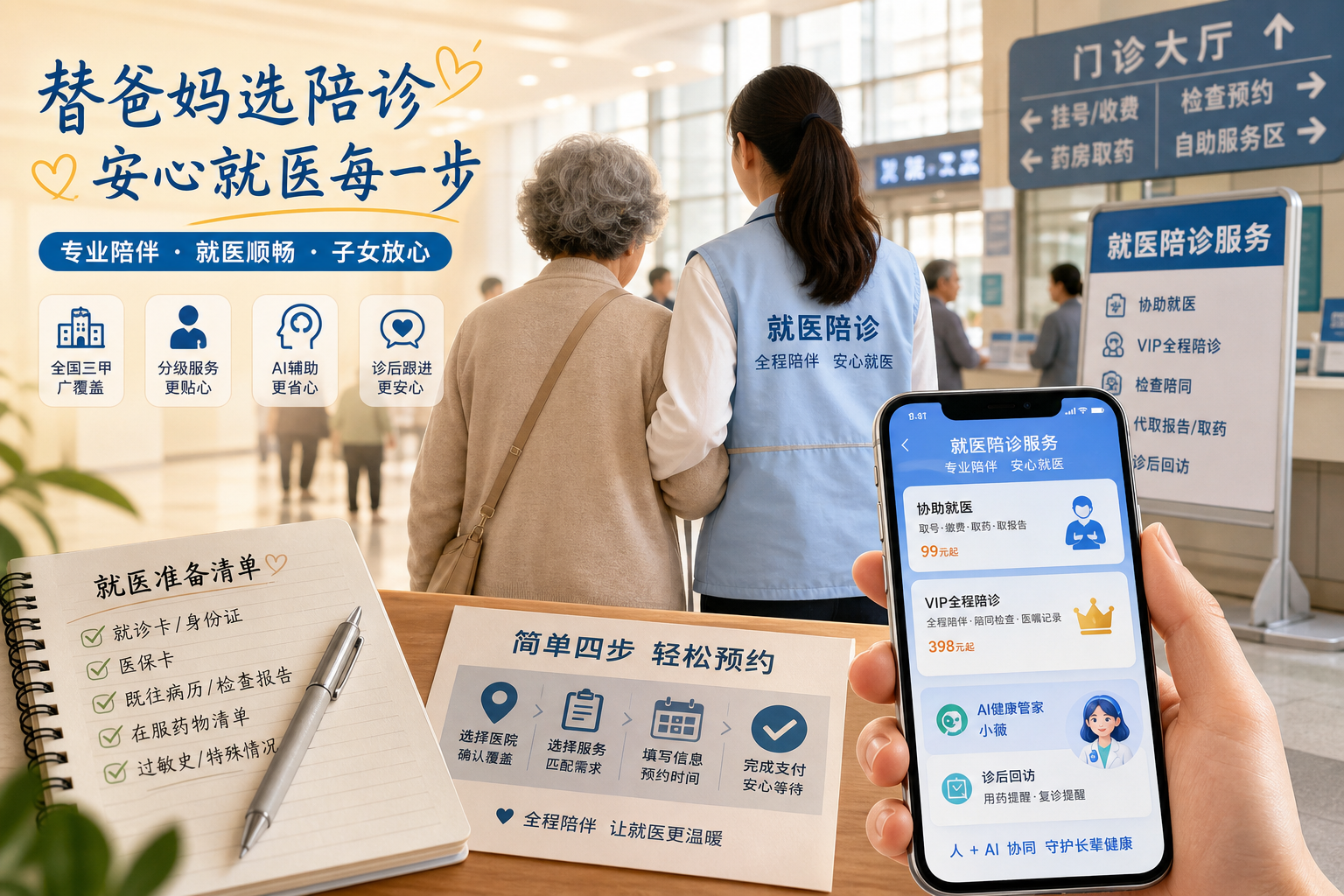 老年人就医陪诊平台怎么选？2026年子女为父母挑选陪诊服务的实用指南