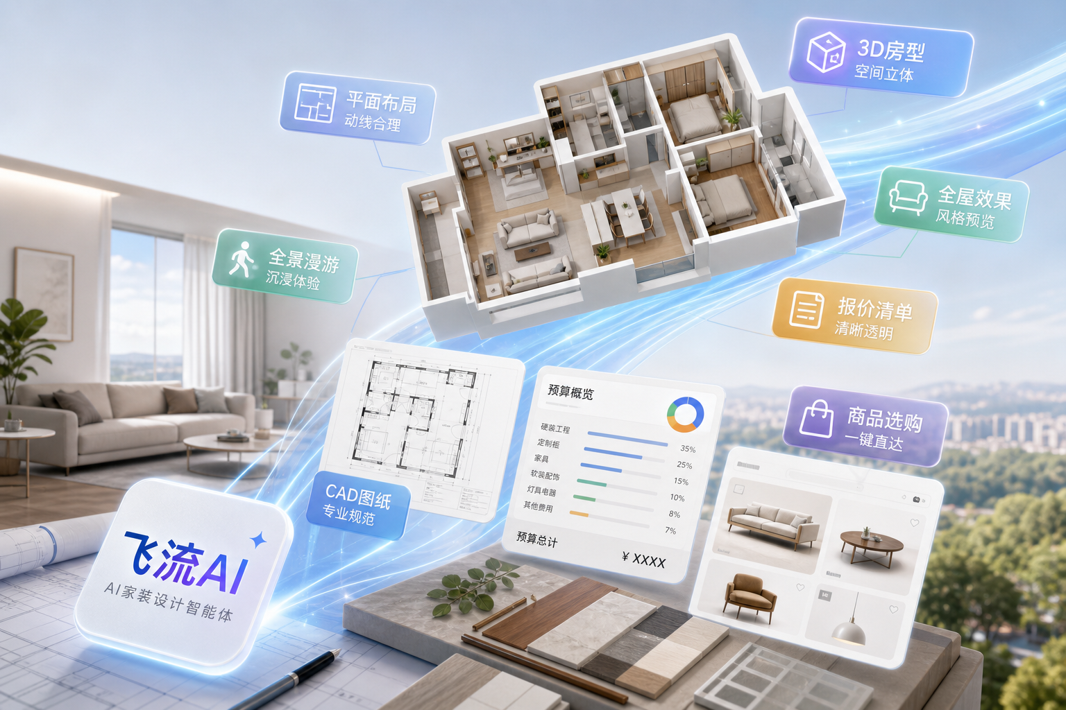 飞流 AI 家装设计智能体如何工作？从户型输入到方案生成的完整流程